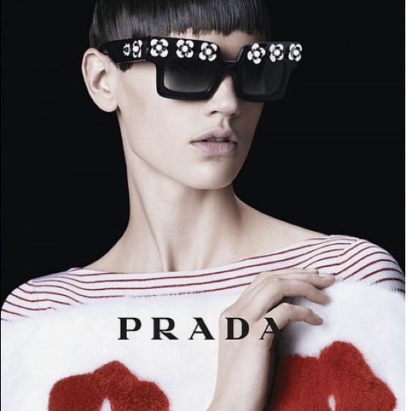 Prada sunglasses retro black and red Steven Miler - Picture 2 of 5
